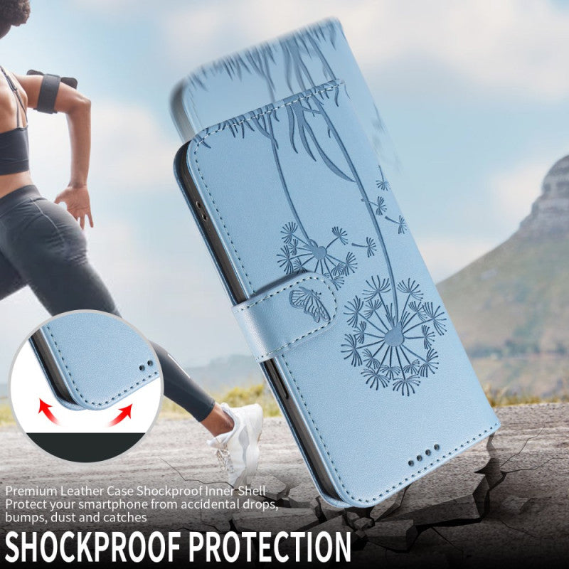 Dandelion Print Wallet Case Wrist Strap