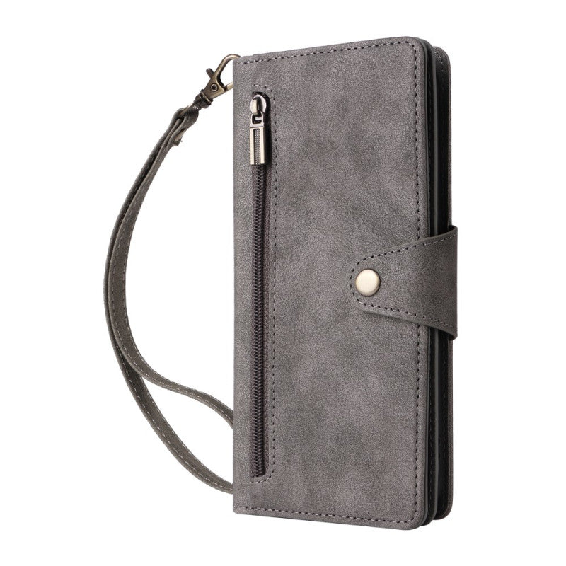 Rivet Style Zipper Wallet Wrist Strap