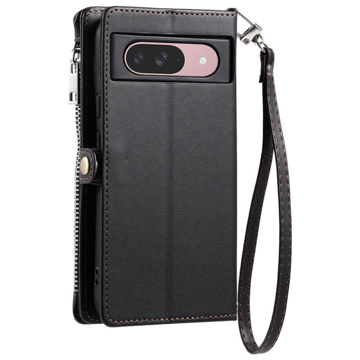 8-Slot Zipper Wallet Wrist Strap Case