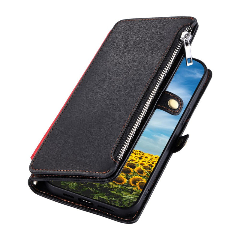 Google Pixel 10 Pro XL 8-Slot Zipper Wallet Wrist Strap Case