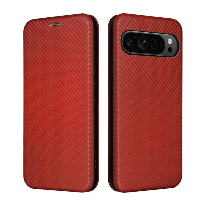 Slim Carbon Fiber Flip Wallet Case Cover