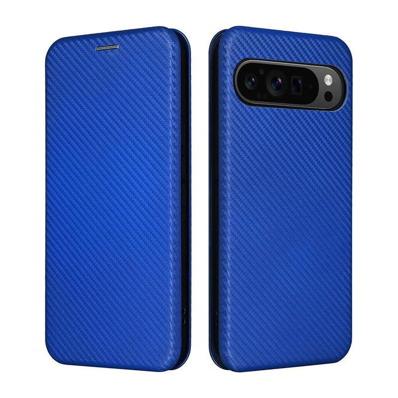 Google Pixel 10 Pro XL Slim Carbon Fiber Flip Wallet Case Cover