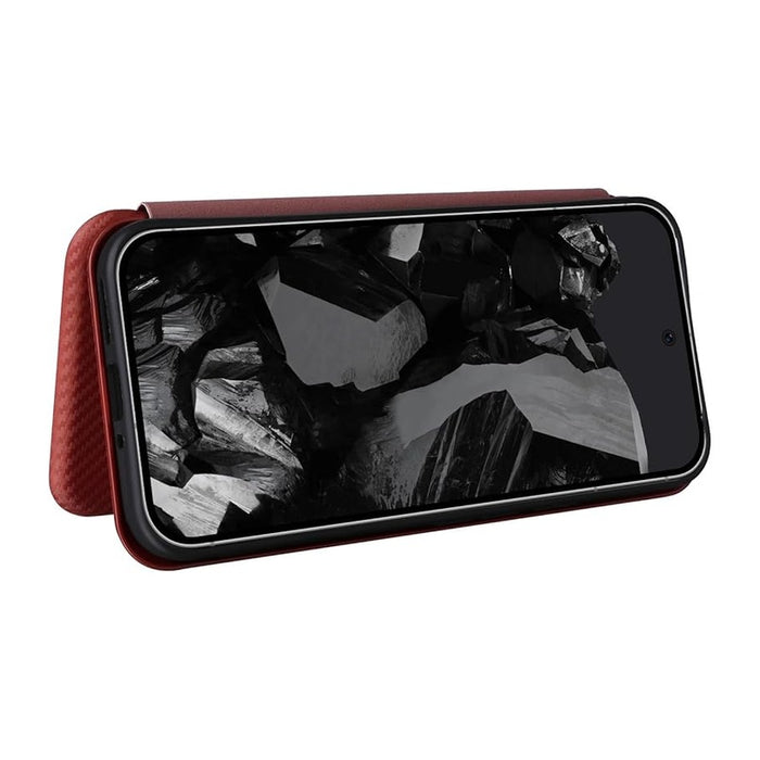 Slim Carbon Fiber Flip Wallet Case Cover
