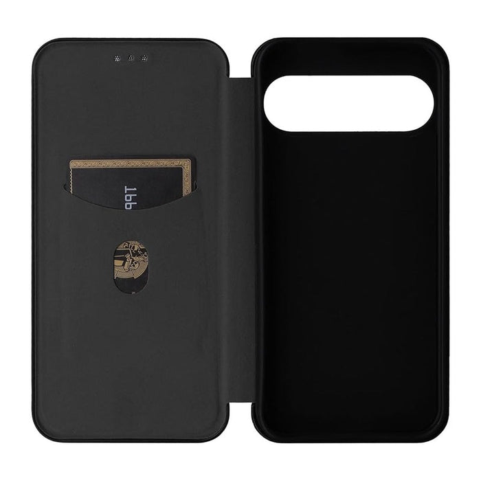 Slim Carbon Fiber Flip Wallet Case Cover