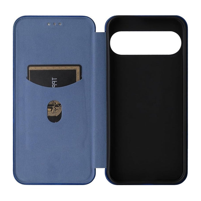 Slim Carbon Fiber Flip Wallet Case Cover