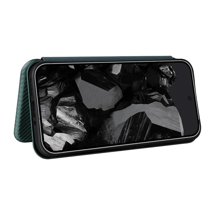 Slim Carbon Fiber Flip Wallet Case Cover