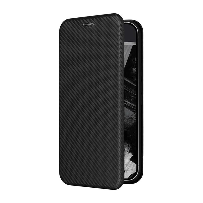 Slim Carbon Fiber Flip Wallet Case Cover