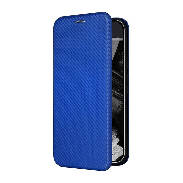 Slim Carbon Fiber Flip Wallet Case Cover