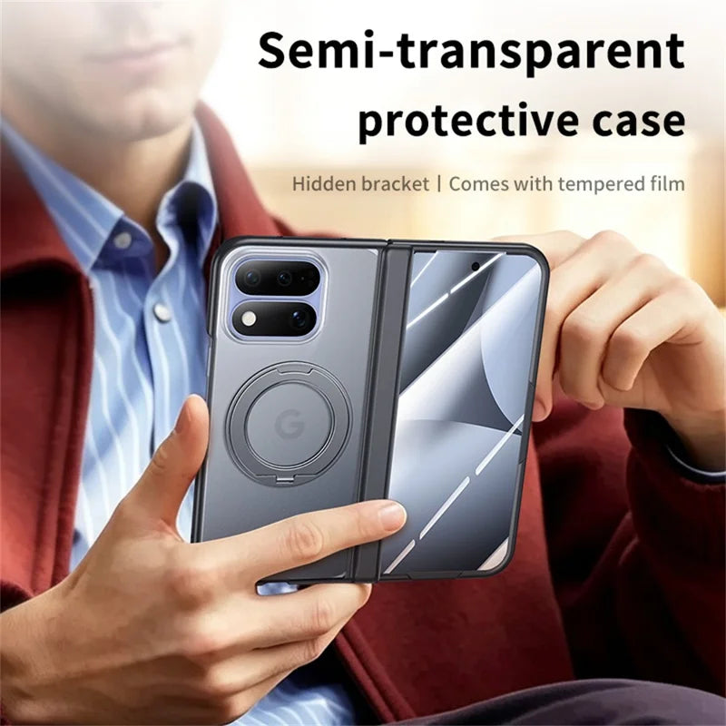 Pixel 11 Pro Fold Pixelsnap Compatible Case with 360° Rotating Kickstand & Tempered Glass – View 5