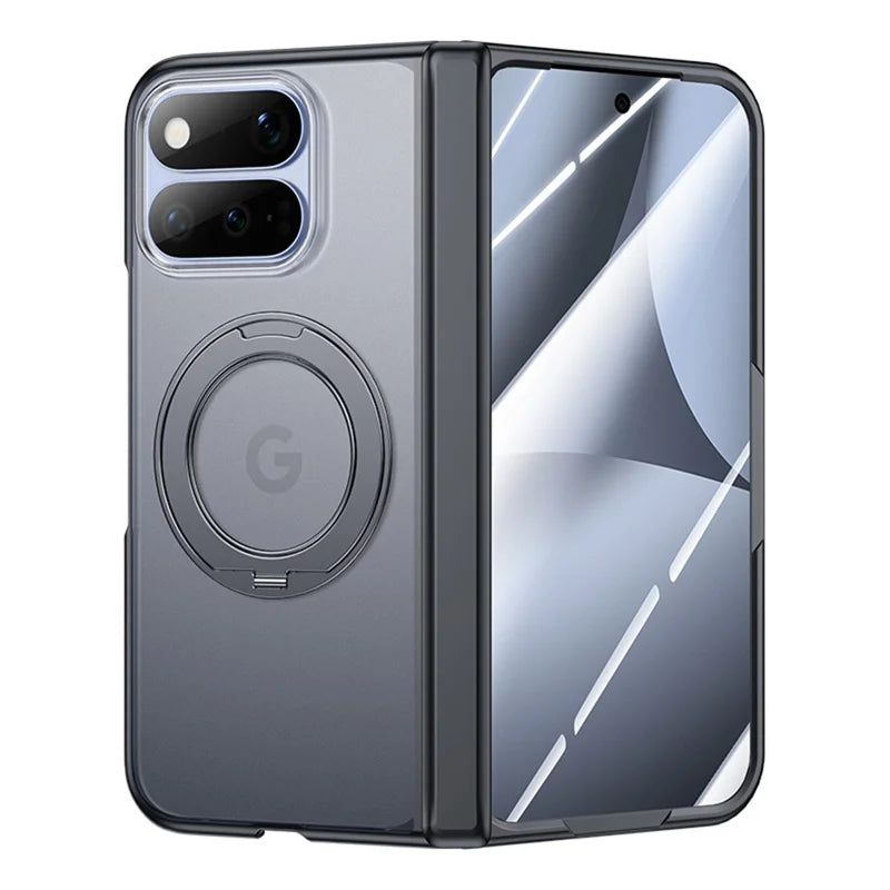 Pixel 11 Pro Fold Pixelsnap Compatible Case with 360° Rotating Kickstand & Tempered Glass
