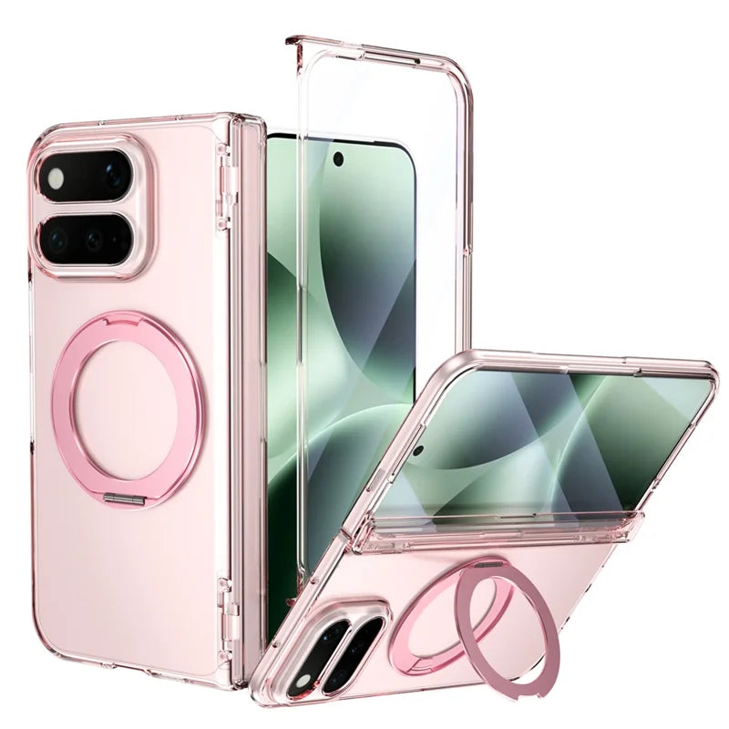 Pixel 11 Pro Fold Clear Case with Rotatable Kickstand and Hinge – View 3