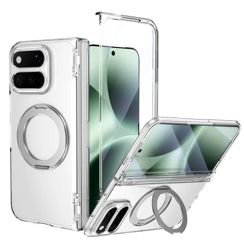 Pixel 11 Pro Fold Clear Case with Rotatable Kickstand and Hinge – View 4